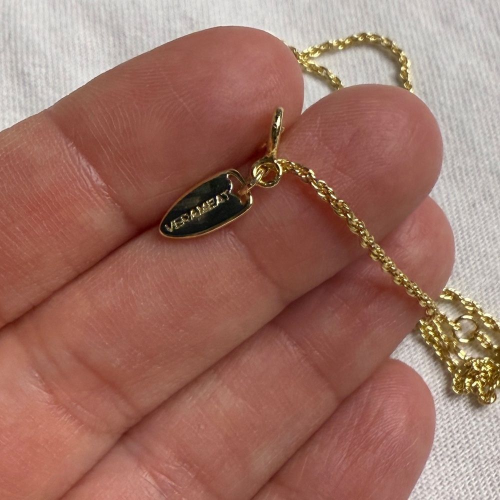 New with Tags Sterling Silver Plated with 14K Gold Verameat Bae Choker Necklace - Picture 3 of 7